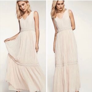 massimo dutti hand beads maxi dress